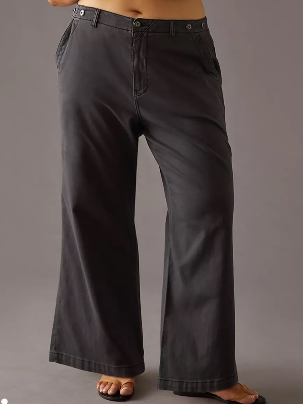 NWT Anthropologie Pilcro Slouchy Chino Pants- Washed Black